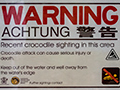 Crocodile Warning, Cairns Botanic Gardens, Cairns, Australia