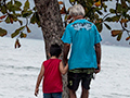 Grandfather With Little Boy, Ubatuba, Brazil