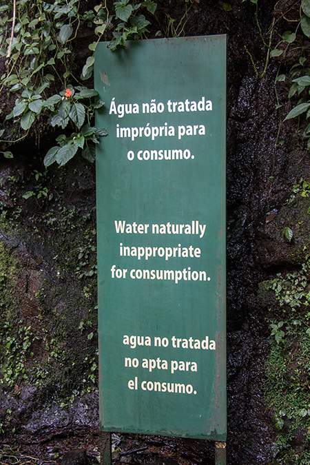 Warning, Water naturally inappropriate for Consumption, Parque Nacional do Iguau, (Iguazu National Park), Brazil