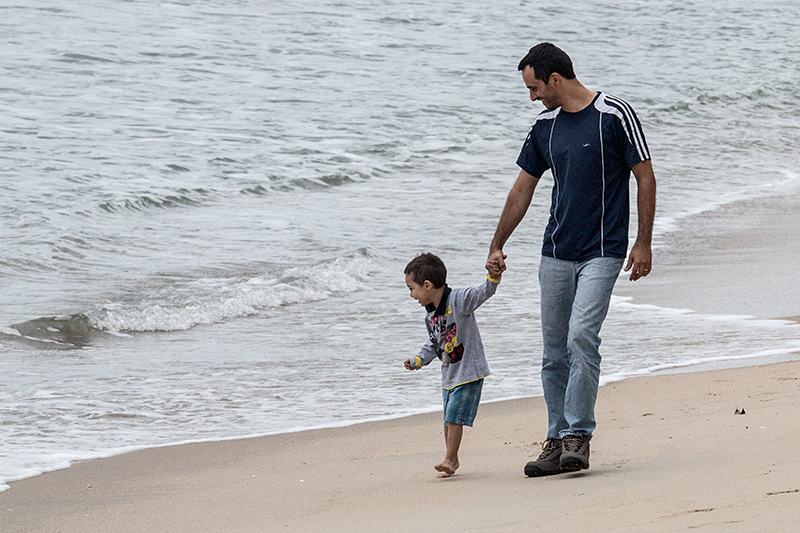 Little Boy and Father, Ubatuba, Brazil