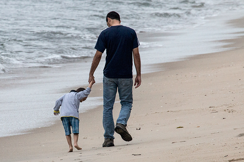 Little Boy and Father, Ubatuba, Brazil