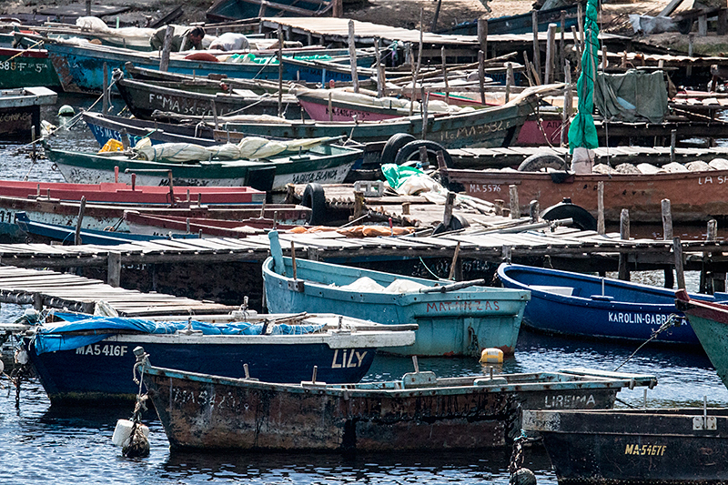 Boats at the Bay of Pigs, Zapata Peninsula, Cuba