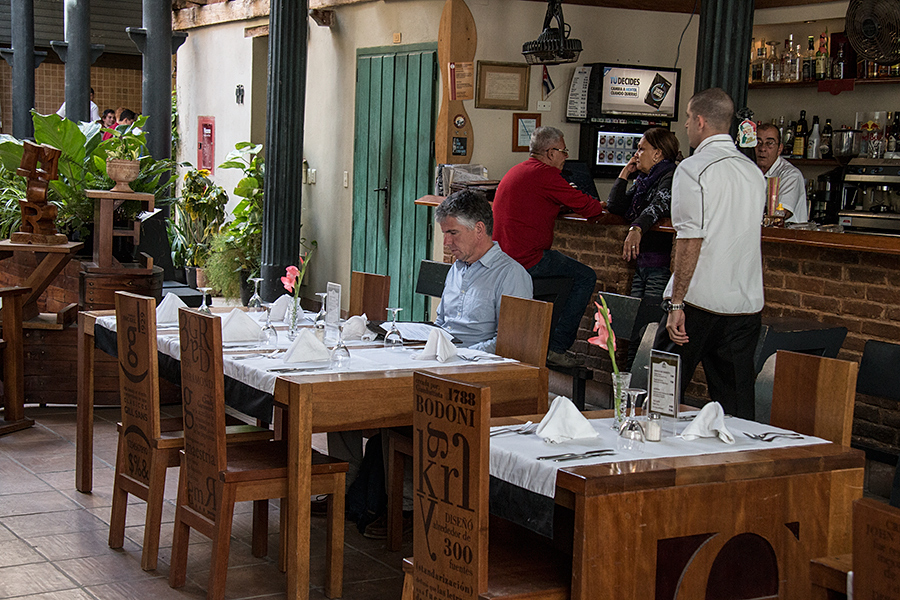 Restaurant Interior With a Font Theme, Havana, Cuba