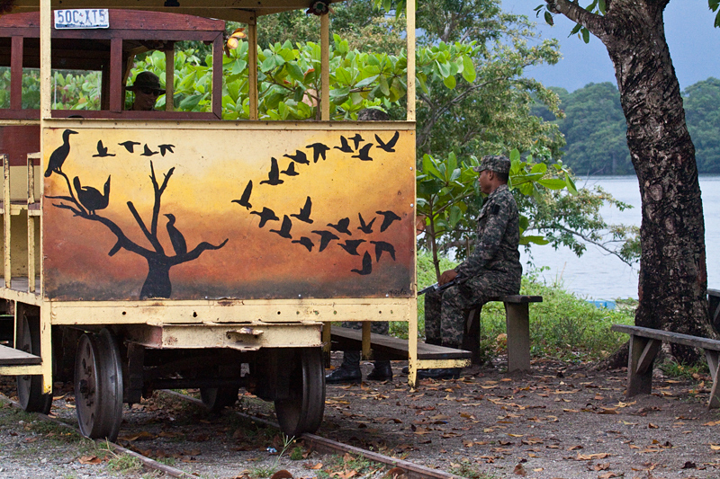 Armed Soldiers on the Train From Salado Barra, Honduras