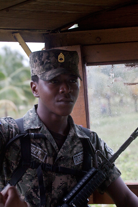 Armed Soldiers on the Train From Salado Barra, Honduras