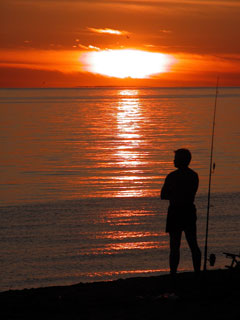 Unknown Fisherman at Herring Cove Beach