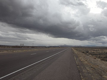 Grey skies in New Mexico