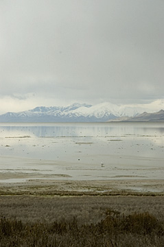 Mountains and the Great Salt Lake, Antelope Island, Utah