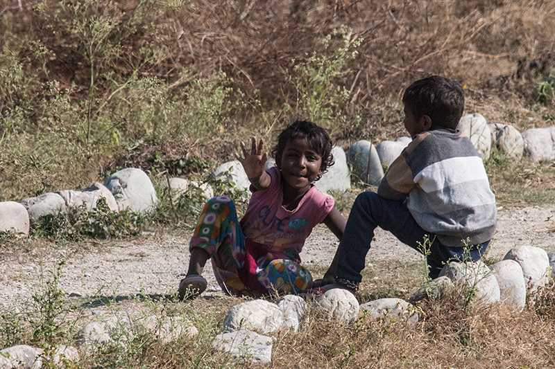 Children, Near Tiger Camp, India