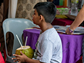 Coconut Vendor, Batu Caves, Gombak, Selangor, Peninsular Malaysia