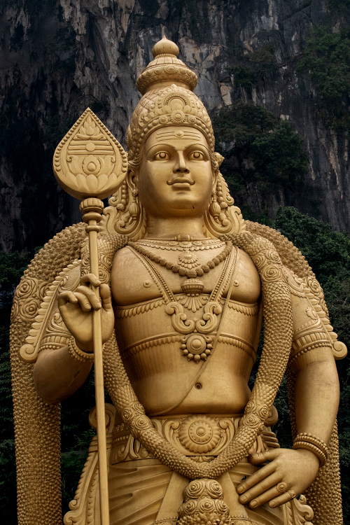 Statue of Lord Murugan, Batu Caves, Gombak, Selangor, Peninsular Malaysia