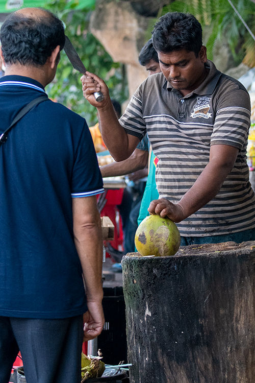 Coconut Vendor, Batu Caves, Gombak, Selangor, Peninsular Malaysia