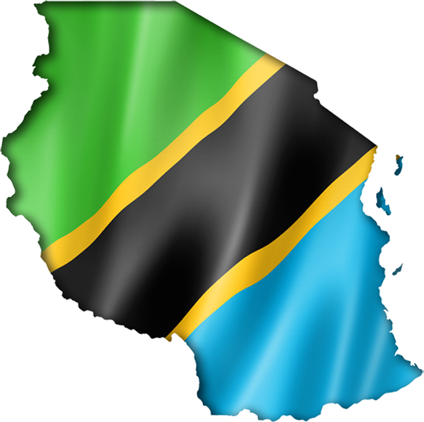 Tanzanian Map and Flag